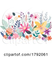 Poster, Art Print Of Wild Flower Floral Flowers Abstract Pattern Design