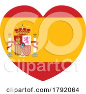 Spain Spanish Flag Heart Concept