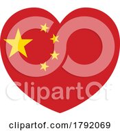 China Chinese Flag Heart Concept