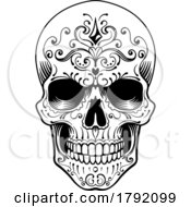 Skull Abstract Pattern Tattoo Design