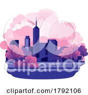 Buildings City Scape Background Cartoon Skyline by AtStockIllustration
