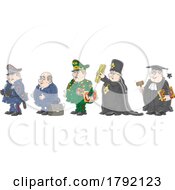 Poster, Art Print Of Cartoon Representatives Of Government Church And Business