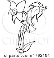 Poster, Art Print Of Cartoon Black And White Daffodils