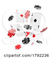 Poster, Art Print Of Poker Chips And Playing Cards