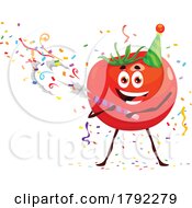 Party Tomato Mascot by Vector Tradition SM