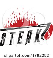 Poster, Art Print Of Steak Logo