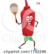 Poster, Art Print Of Badminton Ketchup Mascot