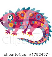 Poster, Art Print Of Colorful Mexican Themed Lizard