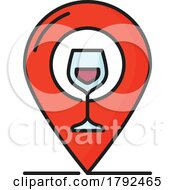 Wine GPS Icon by Vector Tradition SM