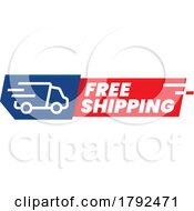 Poster, Art Print Of Delivery Truck And Free Shipping Icon