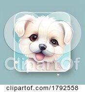 Cute Little Dog Ios Style Icon by chrisroll