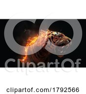 Poster, Art Print Of Tiger In Fire