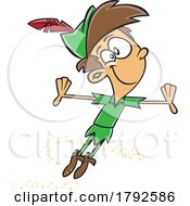 Cartoon Flying Peter Pan