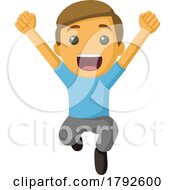 Poster, Art Print Of Excited Man Jumping