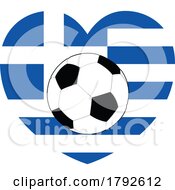 05/27/2023 - Greek Greece Flag Soccer Football Heart
