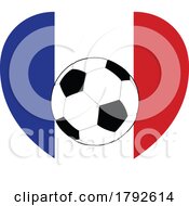 Poster, Art Print Of France French Flag Soccer Football Heart