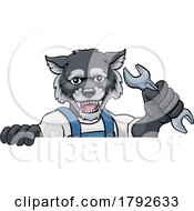 05/27/2023 - Wolf Plumber Or Mechanic Holding Spanner