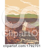 Poster, Art Print Of Upper Sill River Falls In Ukkusiksalik National Park Nunavut Canada Wpa Poster Art