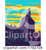 Poster, Art Print Of Dromore Castle In Crusheen And Corofin In County Clare Ireland Wpa Art Deco Poster