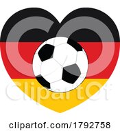 Poster, Art Print Of German Germany Flag Soccer Football Heart
