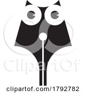 Poster, Art Print Of Black And White Owl Faced Pen Nib