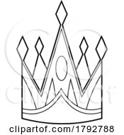 Poster, Art Print Of Cartoon Crown In Black And White