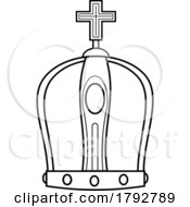 Cartoon Crown In Black And White
