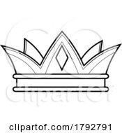 Poster, Art Print Of Cartoon Crown In Black And White