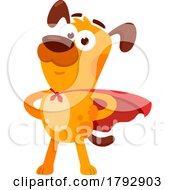 Cartoon Clipart Super Hero Dog In A Cape by Hit Toon