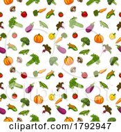 Poster, Art Print Of Vegetable Background Seamless Pattern Print Design