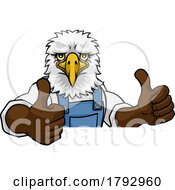 Eagle Mascot Plumber Mechanic Handyman Worker
