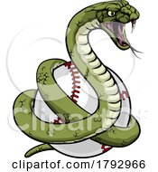 Poster, Art Print Of Snake Baseball Ball Animal Sports Team Mascot