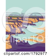 Lake Powell In Glen Canyon National Recreation Area Utah And Arizona WPA Art Deco Poster