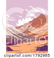 Gran Paradiso National Park During Autumn In The Graian Alps Italy WPA Art Deco Poster
