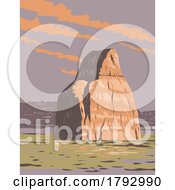 Lone Rock On Lake Powell In Glen Canyon National Recreation Area Utah WPA Art Deco Poster