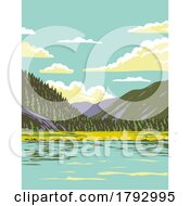 Poster, Art Print Of Stelvio National Park In Trentino-Alto Adige Sudtirol And Lombardia Italy Wpa Art Deco Poster