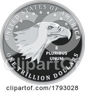 One Trillion Dollar Coin Of United States Of America Isolated