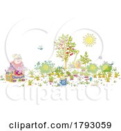 Poster, Art Print Of Cartoon Lady Gardening