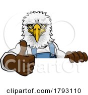 Poster, Art Print Of Eagle Mascot Plumber Mechanic Handyman Worker