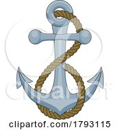 Poster, Art Print Of Ship Anchor Boat Rope Nautical Illustration