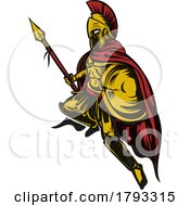 Poster, Art Print Of Gladiator Vector Roman Warrior Character In Armor