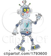 Cartoon Robot Waving