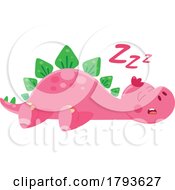 Poster, Art Print Of Cartoon Cute Dinosaur Sleeping