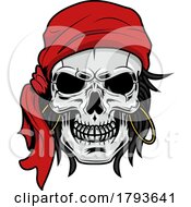 Poster, Art Print Of Pirate Skull With A Bandana