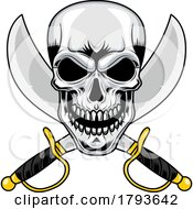 Pirate Skull Over Crossed Swords