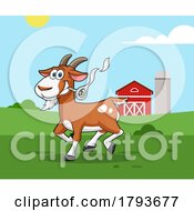 Poster, Art Print Of Cartoon Goat Smoking A Doobie