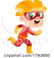 Cartoon Super Boy Running