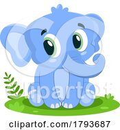 Poster, Art Print Of Cartoon Cute Baby Elephant