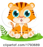 Cartoon Cute Baby Tiger by Hit Toon