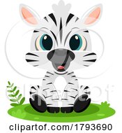 Cartoon Cute Baby Zebra